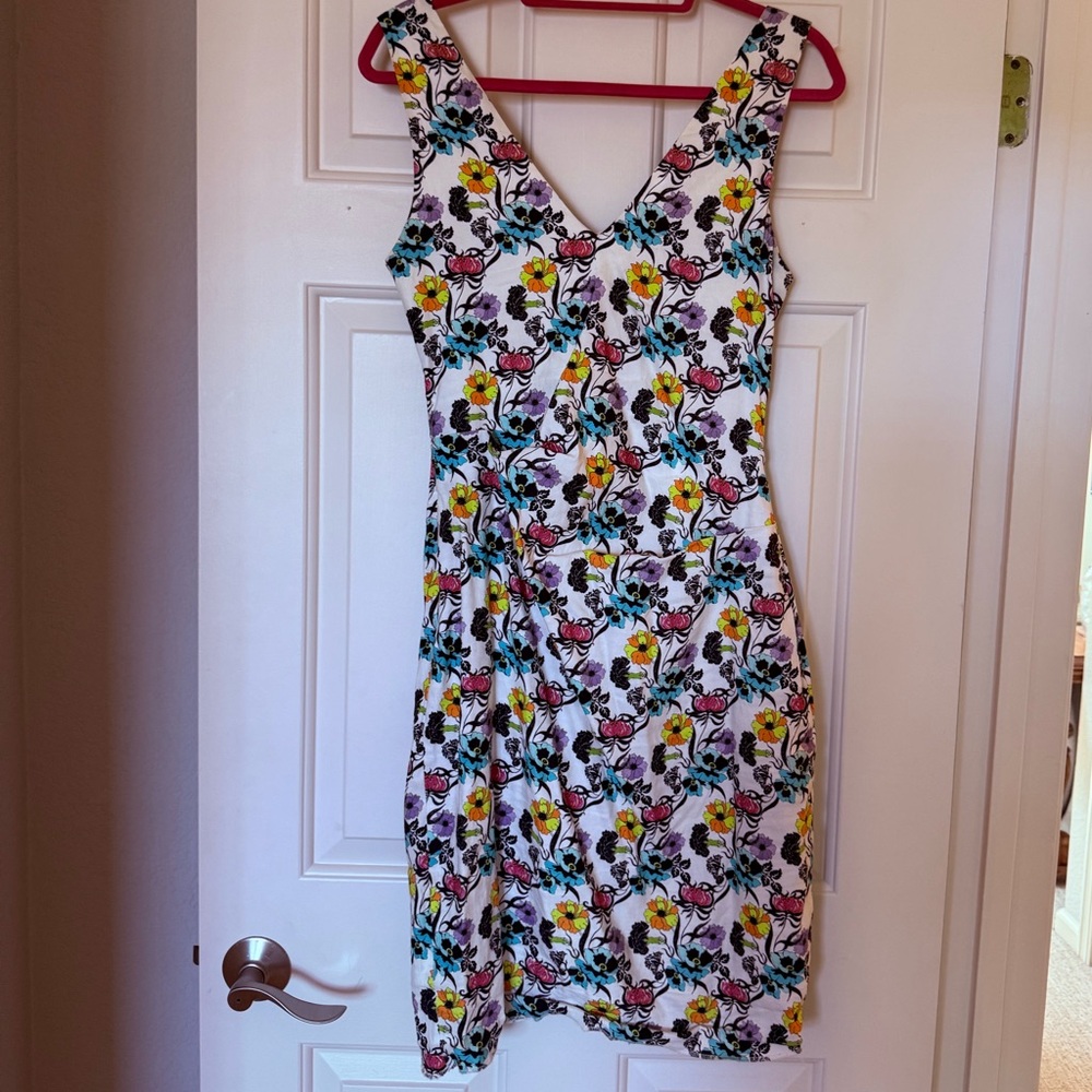 Floral Sleeveless Nicole Miller Dress - Multicolor